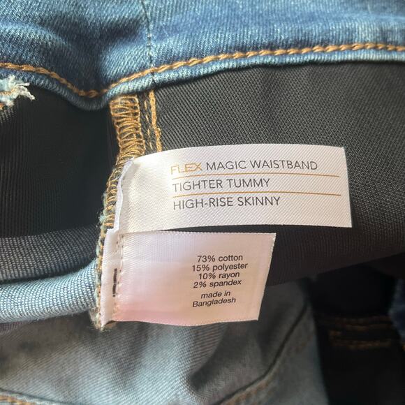 Lane Bryant Medium Wash Flared Jean Capris Size 22 - Picture 4 of 12